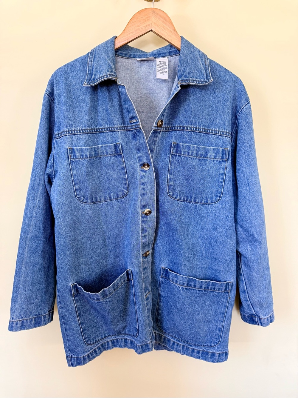 Vintage Classic Blue Denim Jacket for Women Cabin Creek Size Medium Button Down